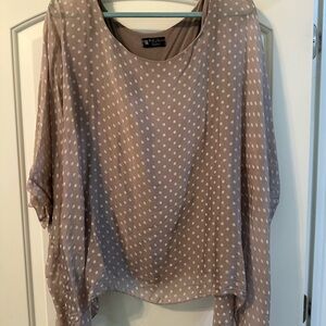 Bella Amore Beige Polka Dot Blouse